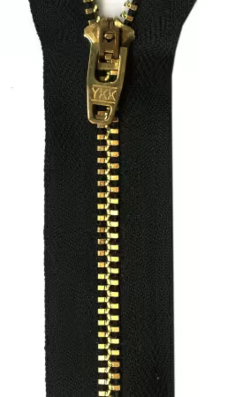 7" Metal Zipper: Black
