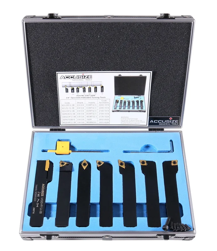 7 Pc/Set, Indexable Carbide Turning Tools