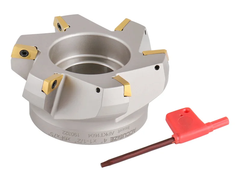 75 Degree Indexable Face Mills with Carbide APKT1604 Inserts
