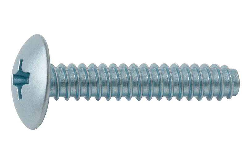 #8 | 1 1/2 Inch | Phillips Drive | Truss Head | Coarse Thread | Machine Screw Point | Zinc Finish