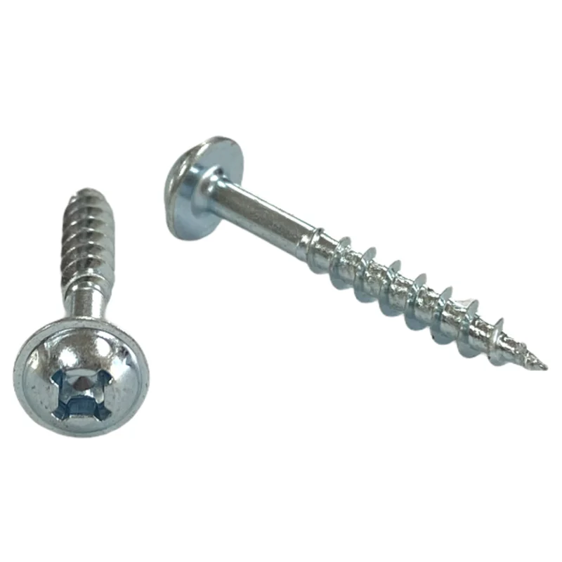 #8 | 1 3/4 Inch | Quadrex Drive | Round Washer Head | Coarse Thread | Sharp Point | Zinc Finish