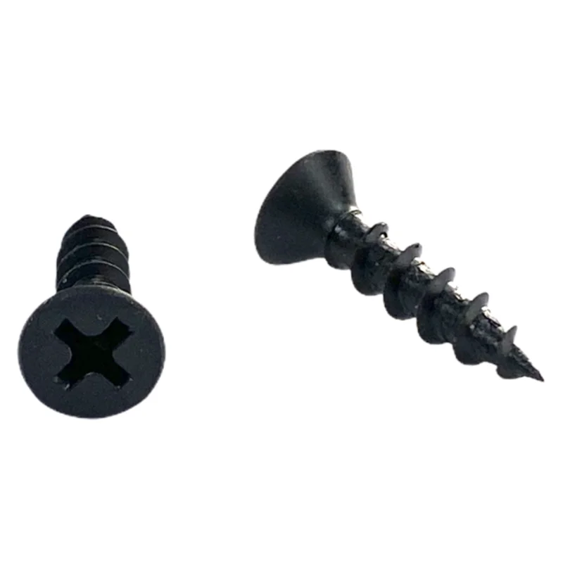 #8 | 3/4 Inch | Phillips Drive | Flat Head | Deep Thread | Sharp Point | Black Phosphate Finish