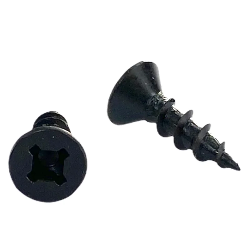 #8 | 5/8 Inch | Quadrex Drive | Flat Head | Deep Thread | Sharp Point | Black Phosphate Finish