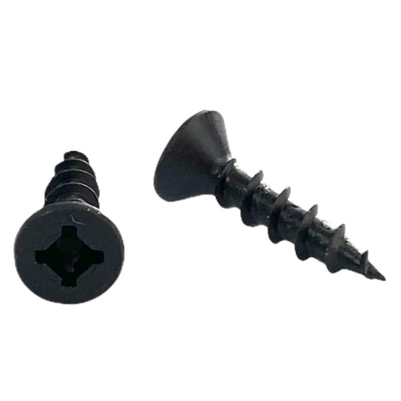 #8 | 5/8 Inch | Quadrex Drive | Flat Head | Deep Thread | Type 17 Point | Black Phosphate Finish