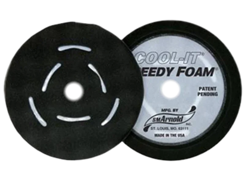 8" Black Waffle Foam Polishing Pads- 2 Pk
