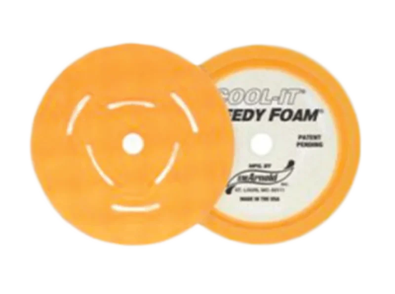 8" Orange Waffle Foam Compounding Pads- 2 Pk