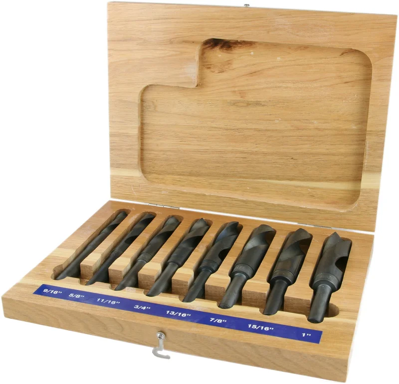 8 Piece Reduced Shank Drill Bit Set