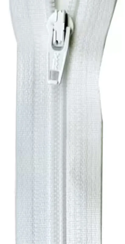 9" Ziplon Zipper: White