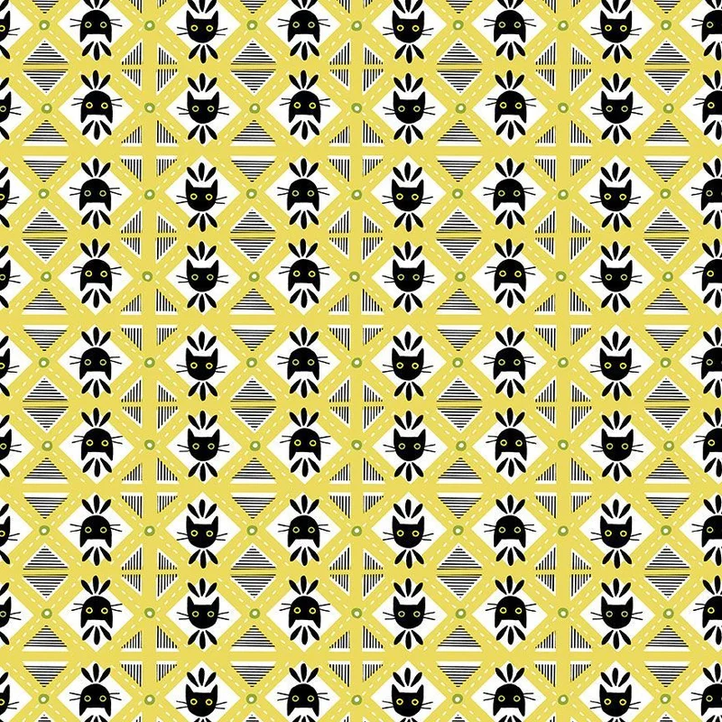 A TALL YARN: Diamond Kittys (1/4 Yard)