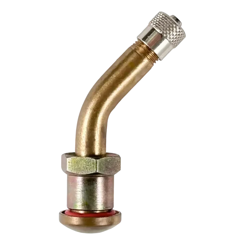 AA 45 Bend Brass Clamp-in Truck and Bus Valve, 1" x 1.1", 9.7mm RH (Ea.)