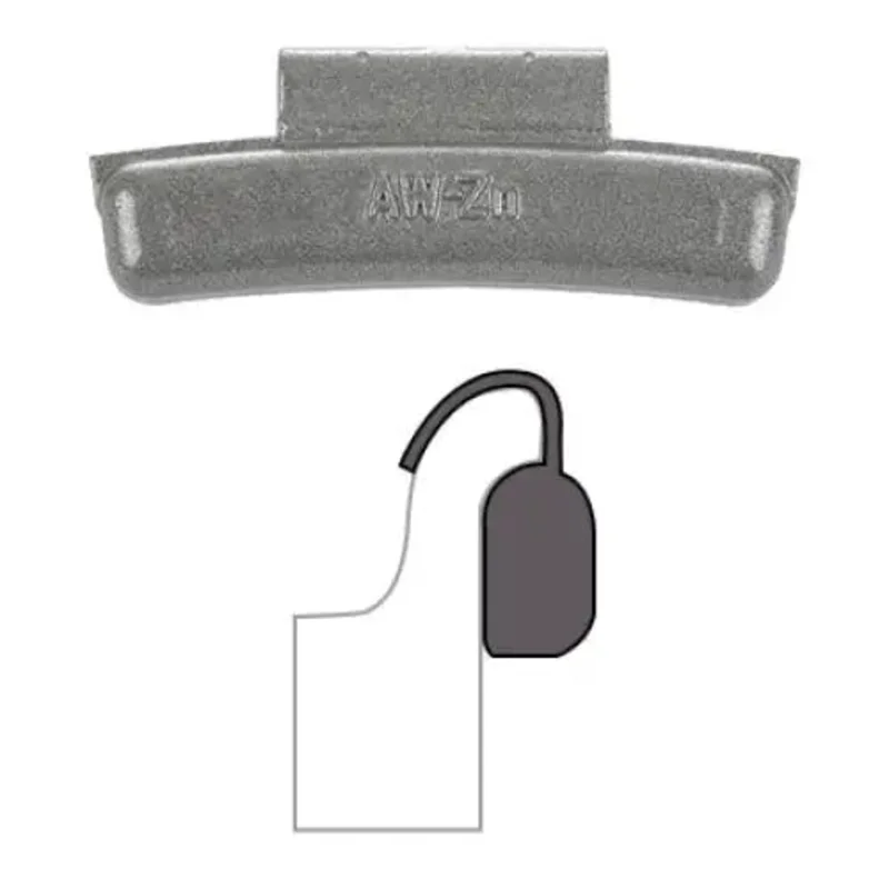 AA "AW" Clip-On Wheel Weight (Zinc / 25/Box)