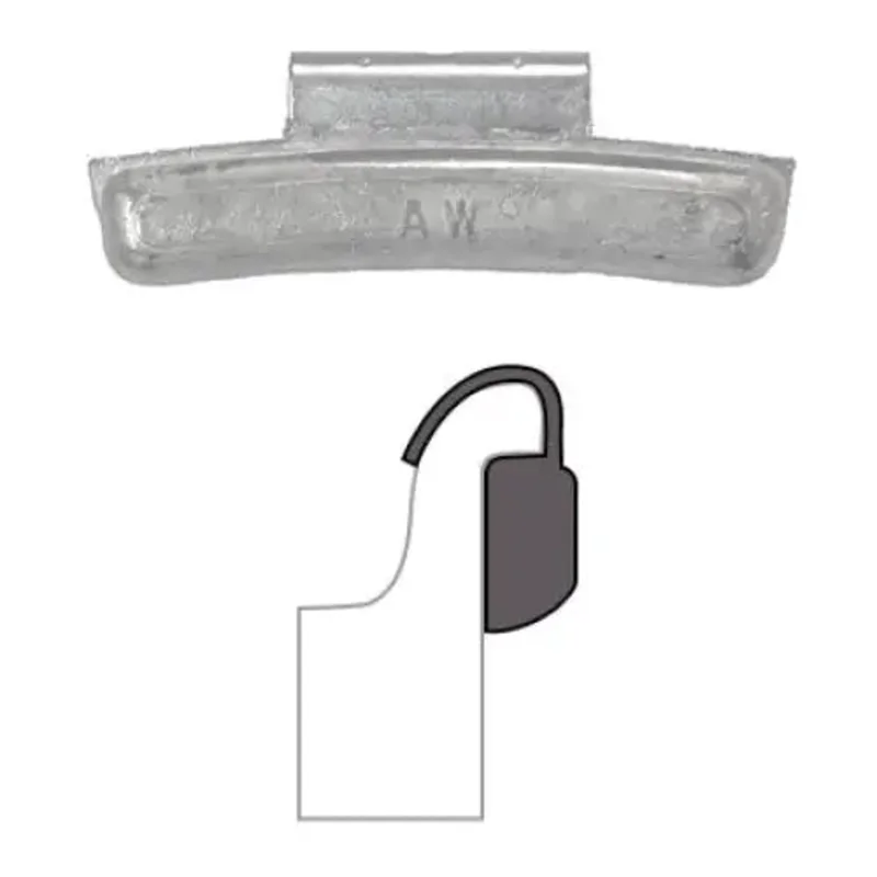 AA "AW" Uncoated Clip-On Wheel Weight (Lead / 50/Box)