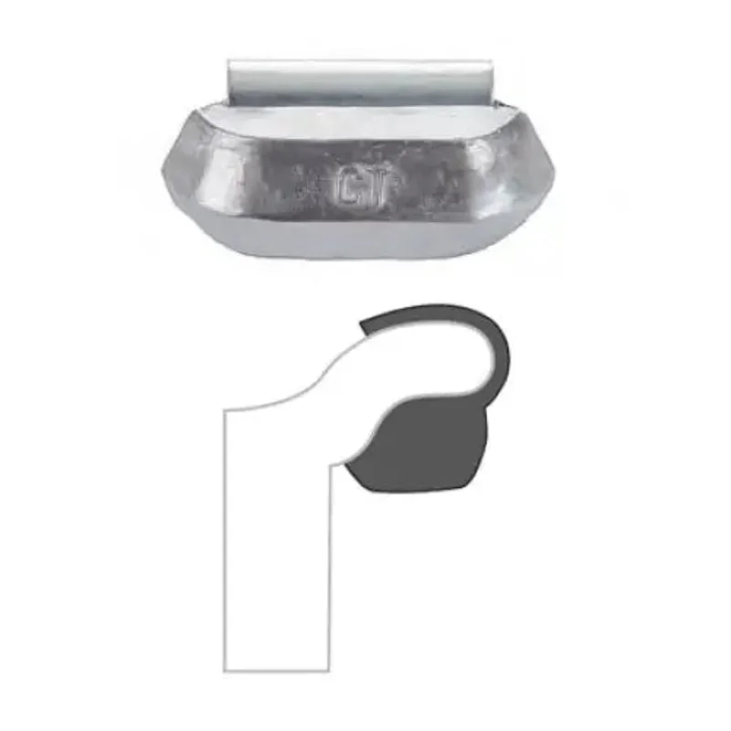 AA "CT" Uncoated Clip-On Wheel Weight (Zinc)
