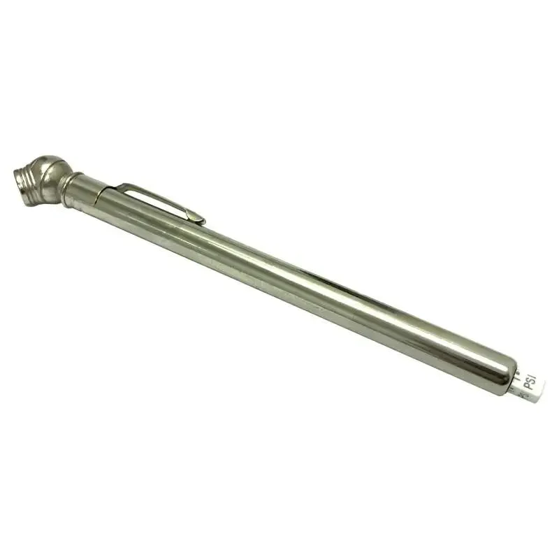 AA Low Pressure Color Pencil Tire Gauge (10-50 PSI) Silver