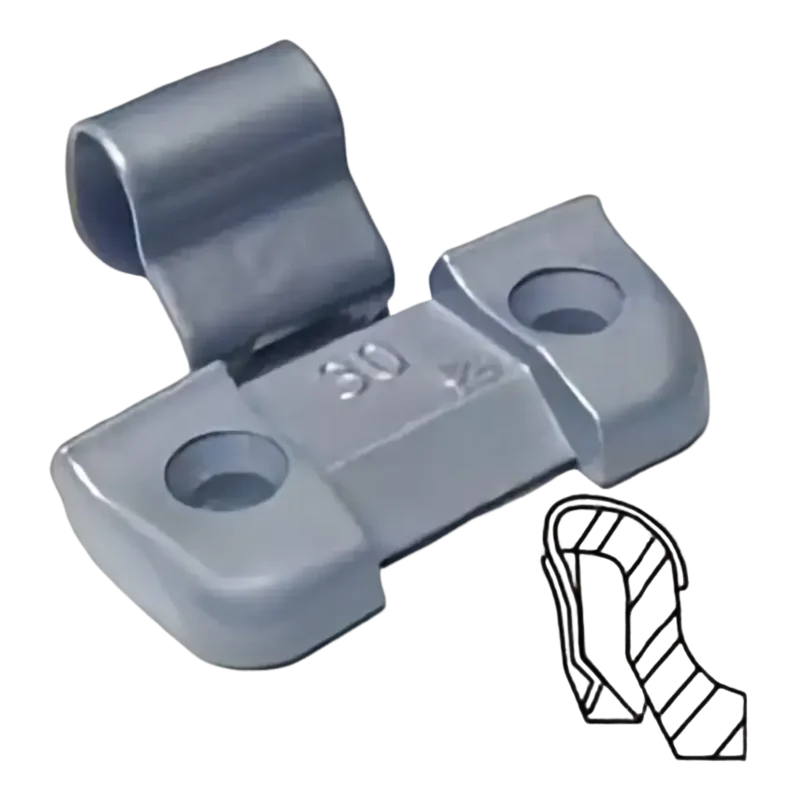 AA "MBN" Series Coated Two-Piece Wheel Weight (25/Box, Lead)
