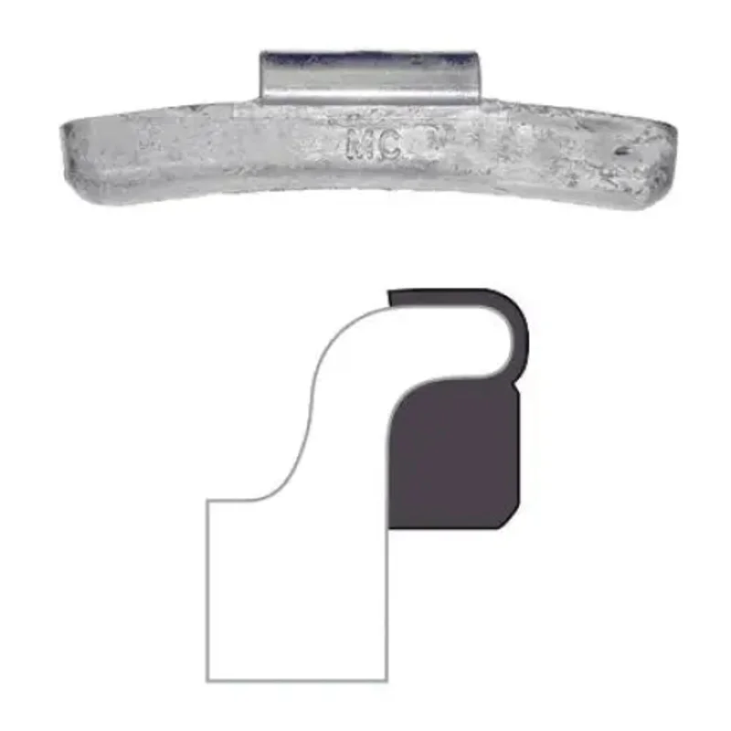 AA "MC" Uncoated Clip-On Wheel Weight (Lead / 50/Box)