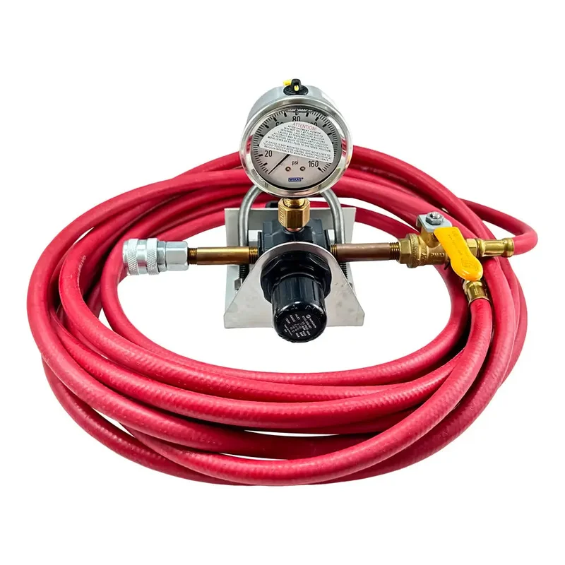 AA Mountable Tire Inflator w/ Adj Regulator, 25 ft Hose, 0-160 PSI - 40-148