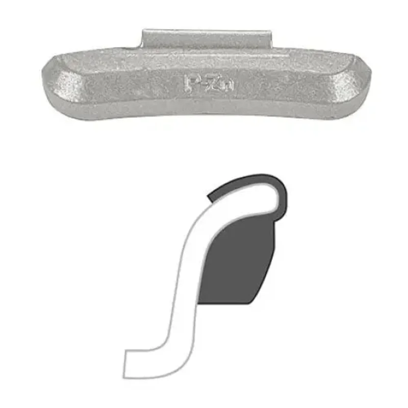 AA "P" Clip-On Wheel Weight (Zinc /Coated / 25/Box)