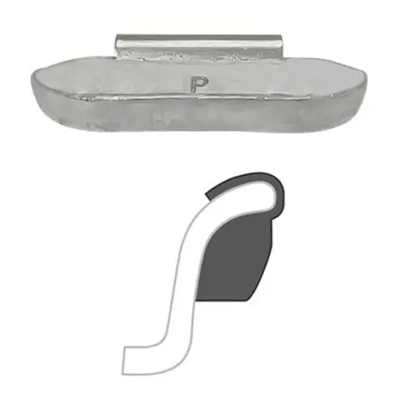 AA "P" Uncoated Clip-On Wheel Weight (Lead)