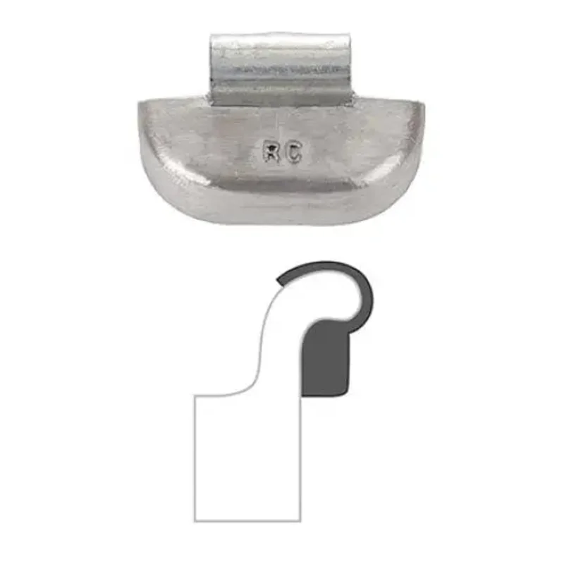 AA "RC" Uncoated Clip-On Wheel Weight (Lead)