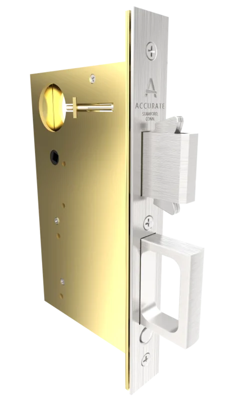 Accurate - Pocket Door Locks - 2002CPDL Functions Edge Pull (Lock Body Only)