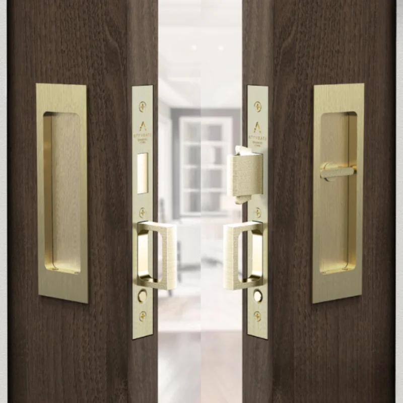 Accurate - Pocket Door Sets - Concealed Fastener Double Door (Privacy w/ Indicator)
