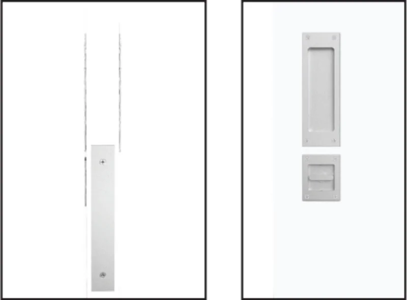 Accurate - Vertical Rod Sets - 9500VR Flush Pull Trim Exposed Fastener (Classroom Deadlock)
