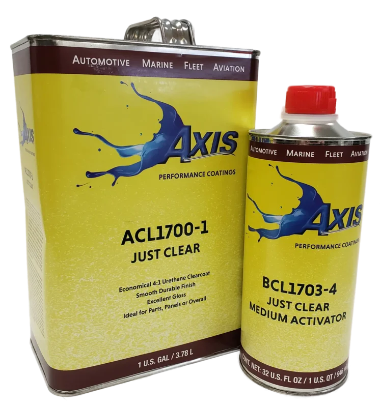 ACL1700-1 Just Clear Urethane Clearcoat Kit with hardner 4:1 Clear