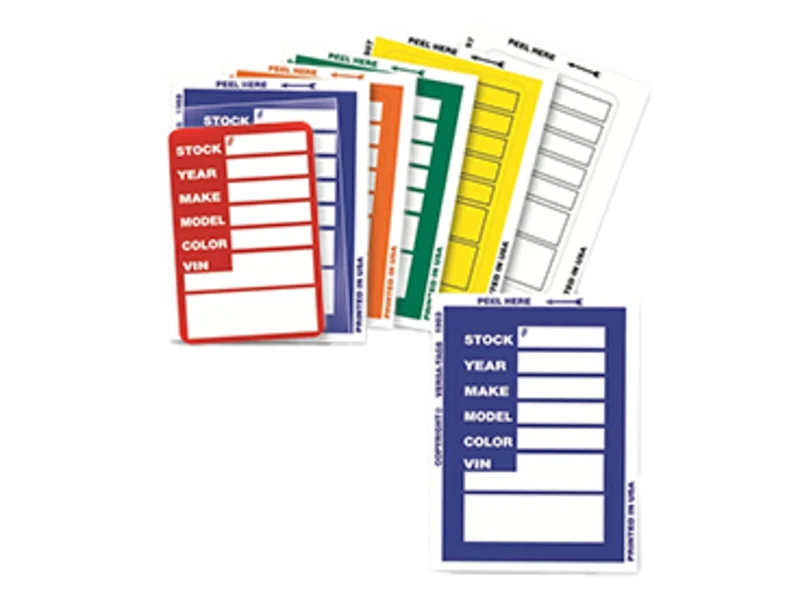 Adhesive Stock Stickers-100pk RED