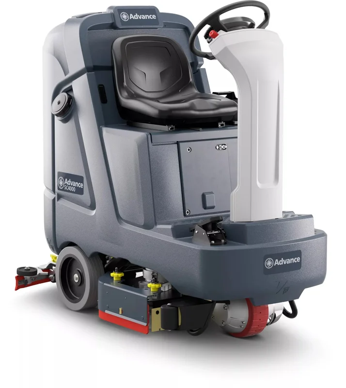 Advance SC4000, Rider Floor Scrubber, 28" or 34", 33 Gallon, Battery, Disk, 3 Year Warranty