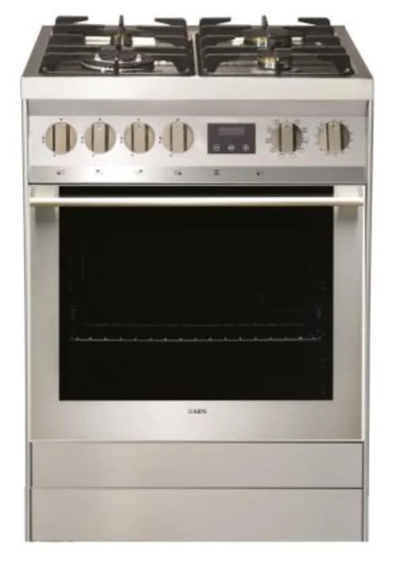 AEG - 2.22 cu. ft Dual Fuel Range in Stainless - 4006GM Stainless