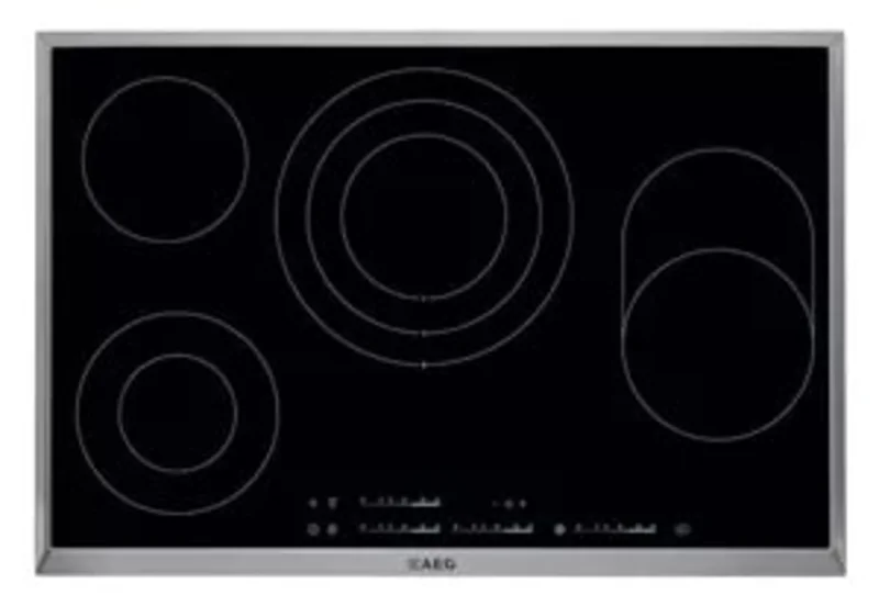 AEG - 30.1875 inch wide Electric Cooktop in Stainless - HK854080XB Stainless