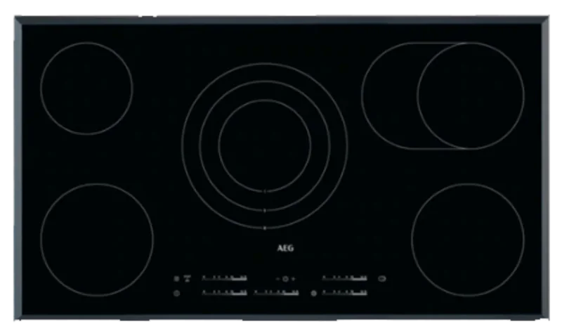 AEG - 35.25 inch wide Electric Cooktop in Black - HK955070FB Black