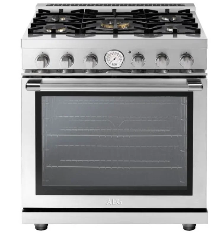 AEG - 5.7 cu. ft Dual Fuel Range in Stainless - RDF30 Stainless