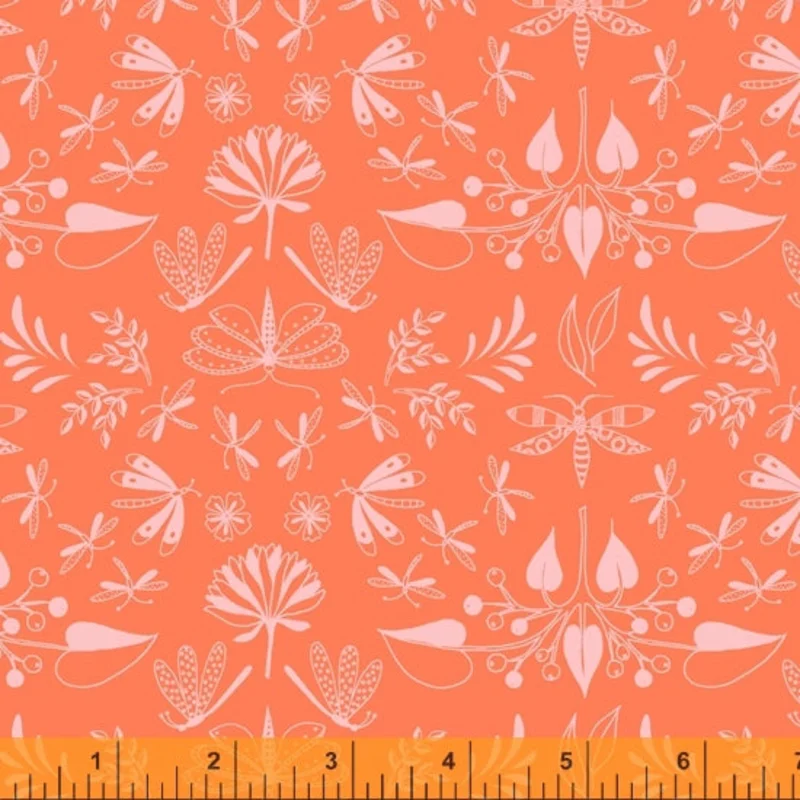 AERIAL: Wingspan Orange (1/4 Yard)