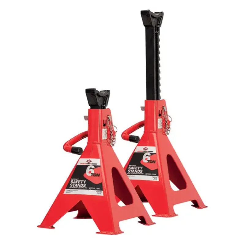 AFF 3306A 6 Ton Ratchet Jack Stand, w/ Double-Locking (Pair)