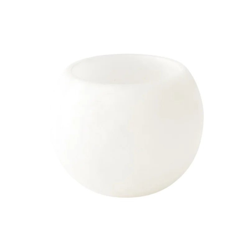Alabaster Ball Bowl, White