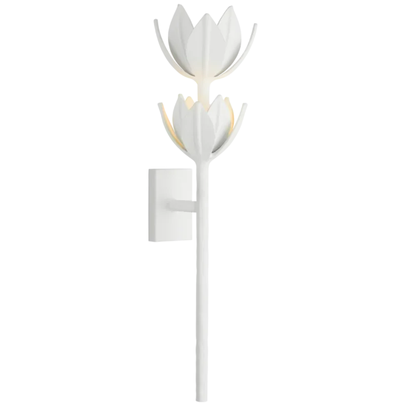Alberto Large Two Tier Sconce, Plaster White