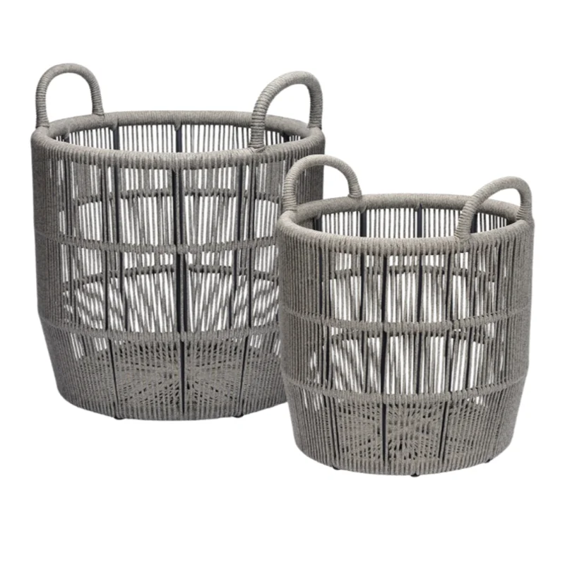 Alcoy Basket, Slate, 2 Sizes