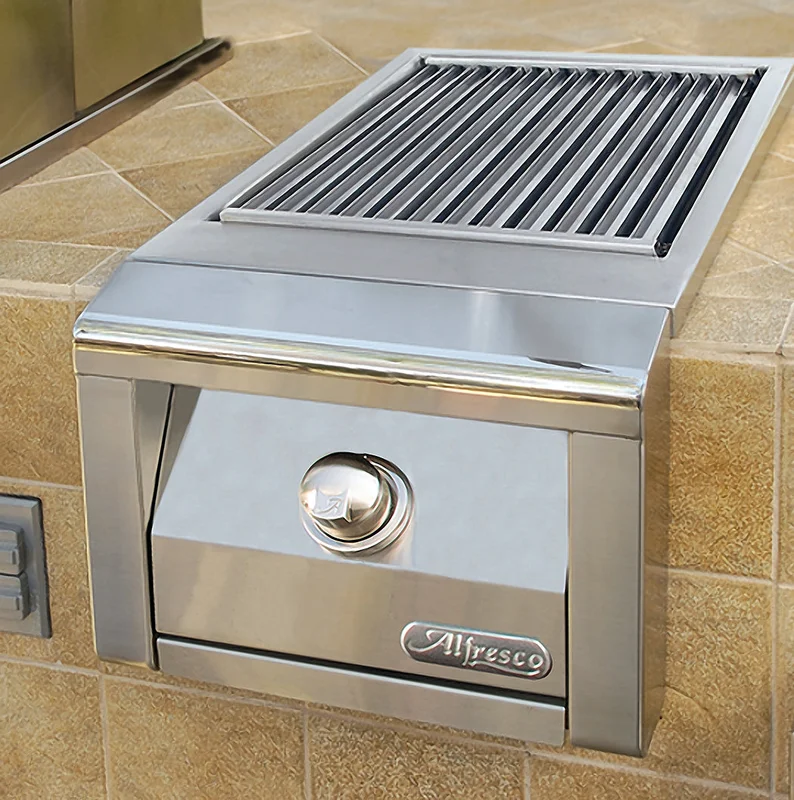 Alfresco - 1 Burner Liquid Propane BBQ Side Burner Stainless - AXESZ-LP Stainless