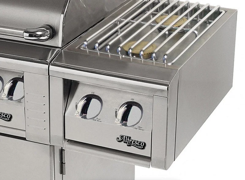 Alfresco - 2 Burner Liquid Propane BBQ Side Burner for Cart in Stainless - AXESB-2C-LP Stainless