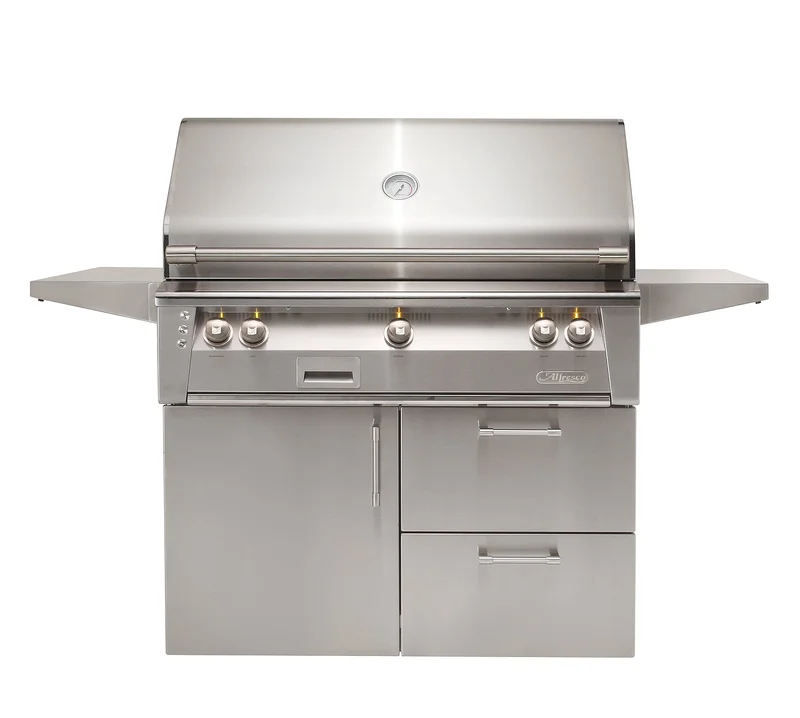 Alfresco - 3 Burner Liquid Propane BBQ in Stainless - ALXE-42SZCD-LP Stainless