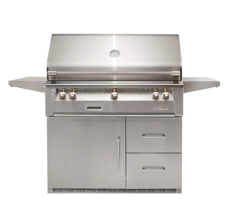 Alfresco - 3 Burner Natural Gas BBQ in Stainless - ALXE-42SZR Stainless