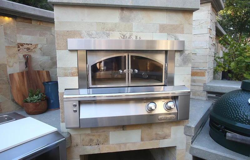 Alfresco - Built-in Liquid Propane Pizza Oven in Stainless - AXE-PZA-BI-LP Stainless