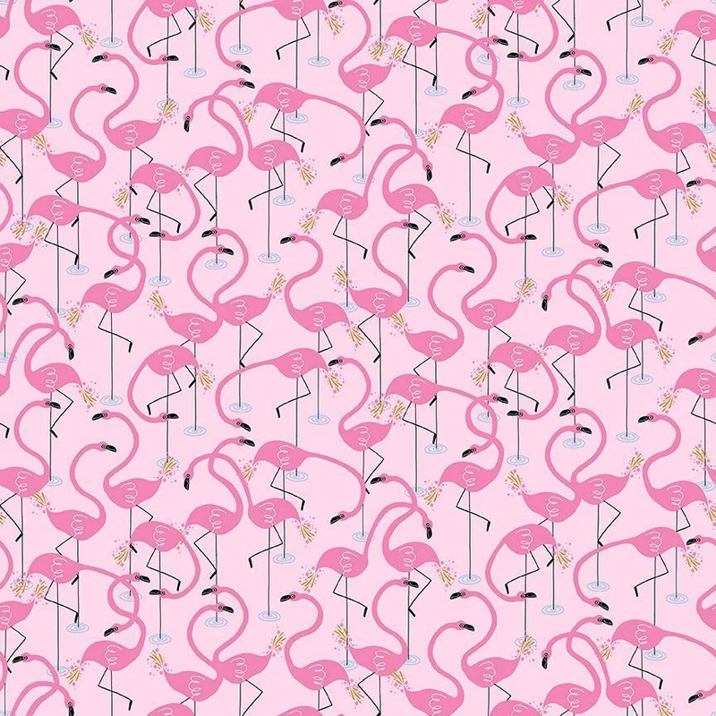 ALPHABET SOUP: Flamingle-Pink (1/4 Yard)