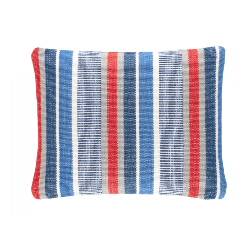 Always Greener Indoor/Outdoor Pillow- Blue/Red, 16" x 20" (Lumbar)