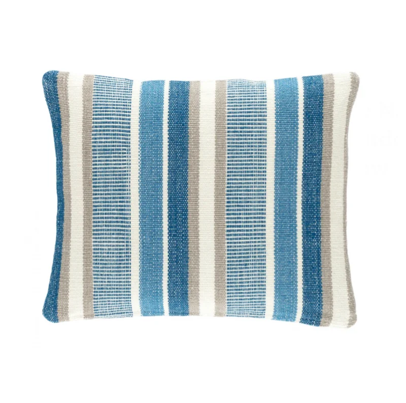 Always Greener Indoor/Outdoor Pillow- Navy/French Blue, 16" x 20" (Lumbar)