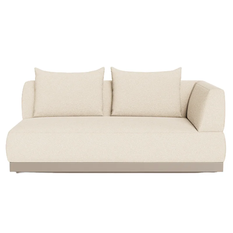 Amalfi 2 Seater, Right Arm - Aluminium Taupe/Riviera Sand, 65.6"W