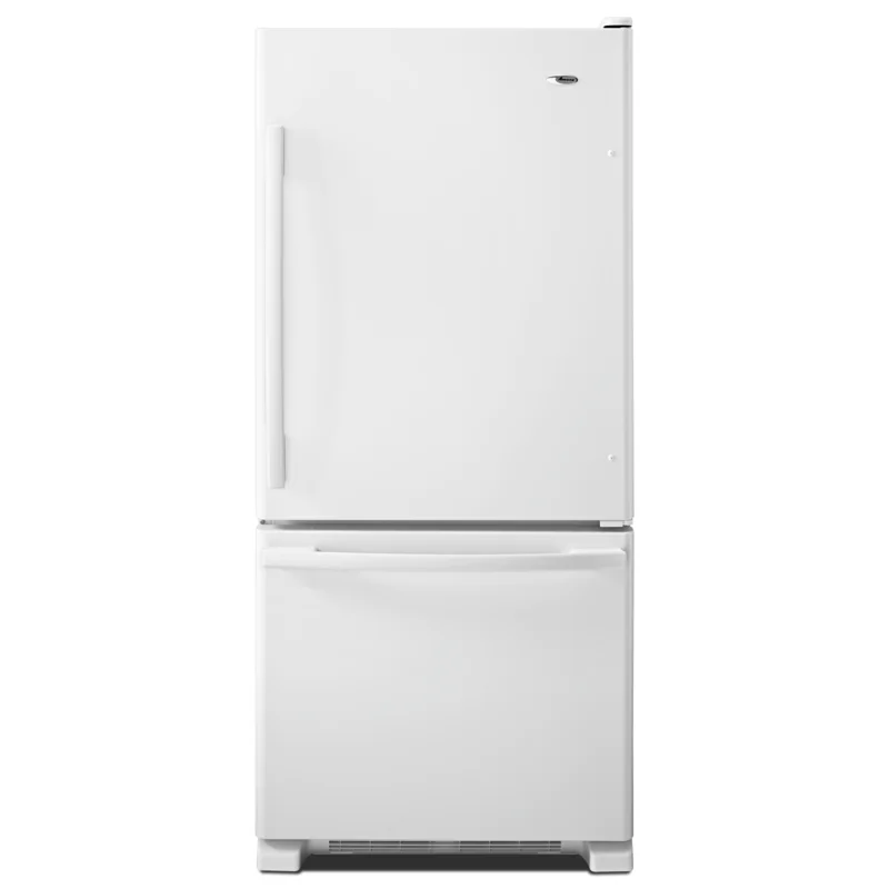 Amana - 29.6 Inch 18 cu. ft Bottom Mount Refrigerator in White - ABB1924BRW White