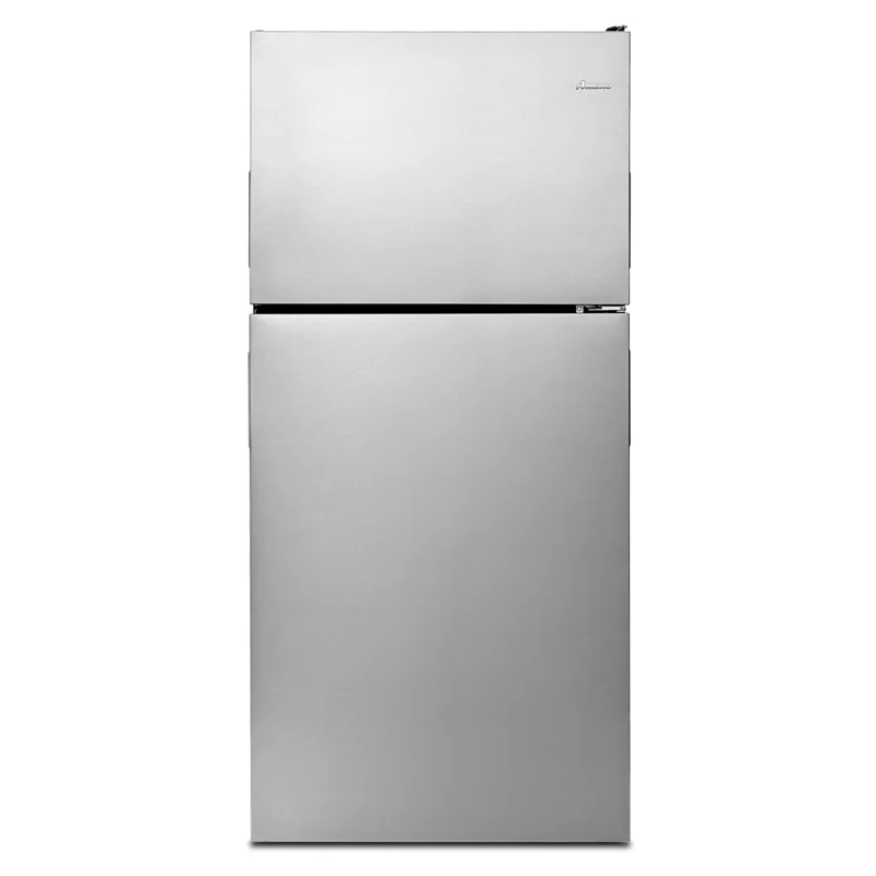 Amana - 29.75 Inch 18 cu. ft Top Mount Refrigerator in Stainless - ART318FFDS Stainless